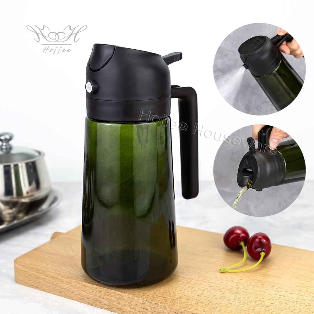 Dark Green 16oz Oil Dispenser Bottle Stylish & Functional